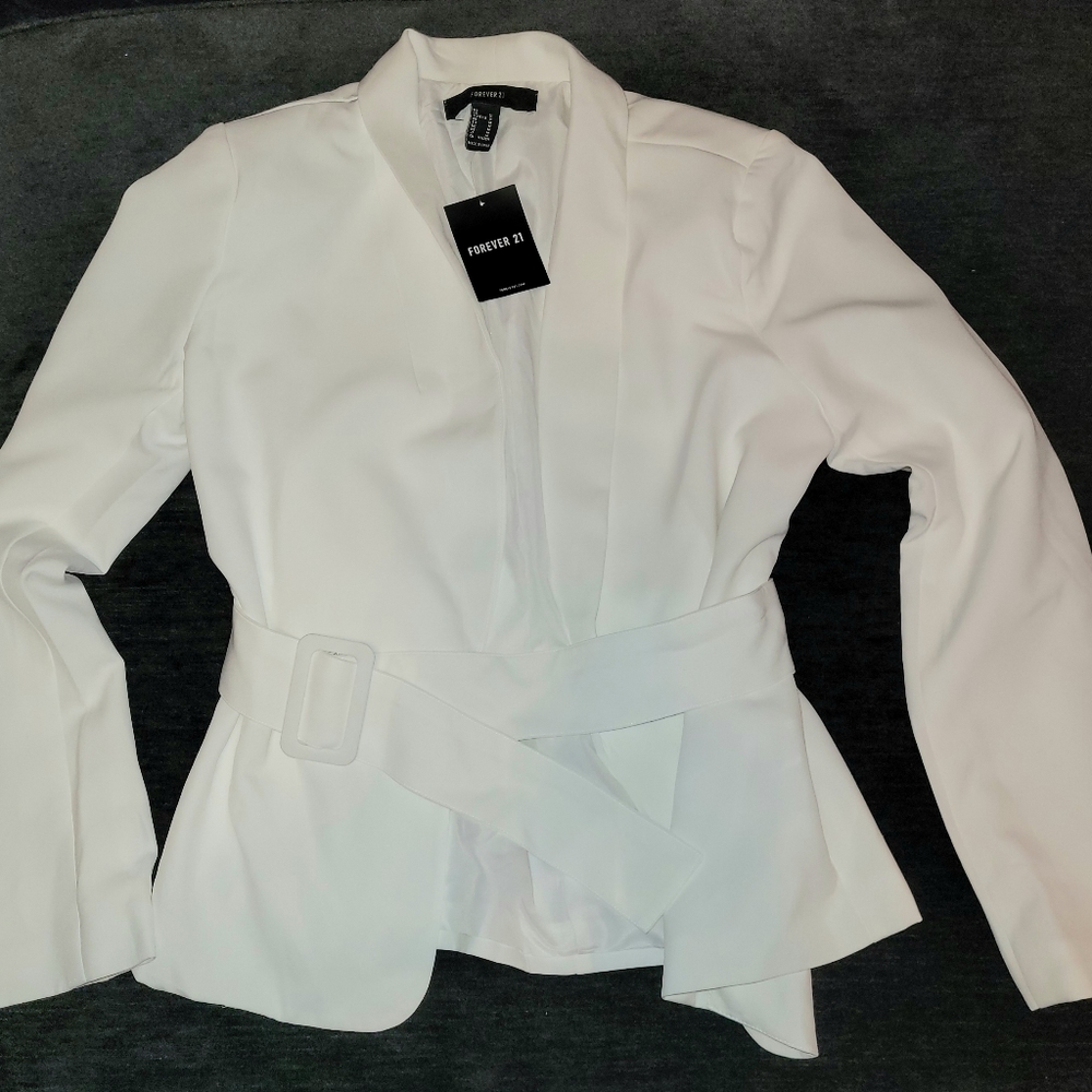 Forever 21- CAREER JACKET- Ivory - Size Medium
